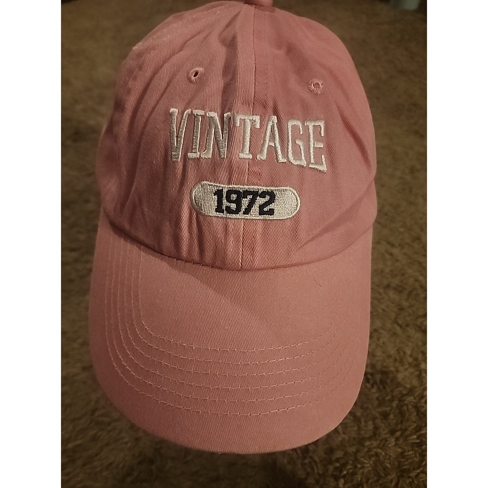 Trendy Apparel Shop Hat Vintage 1972 Adjustable Brand New Pink